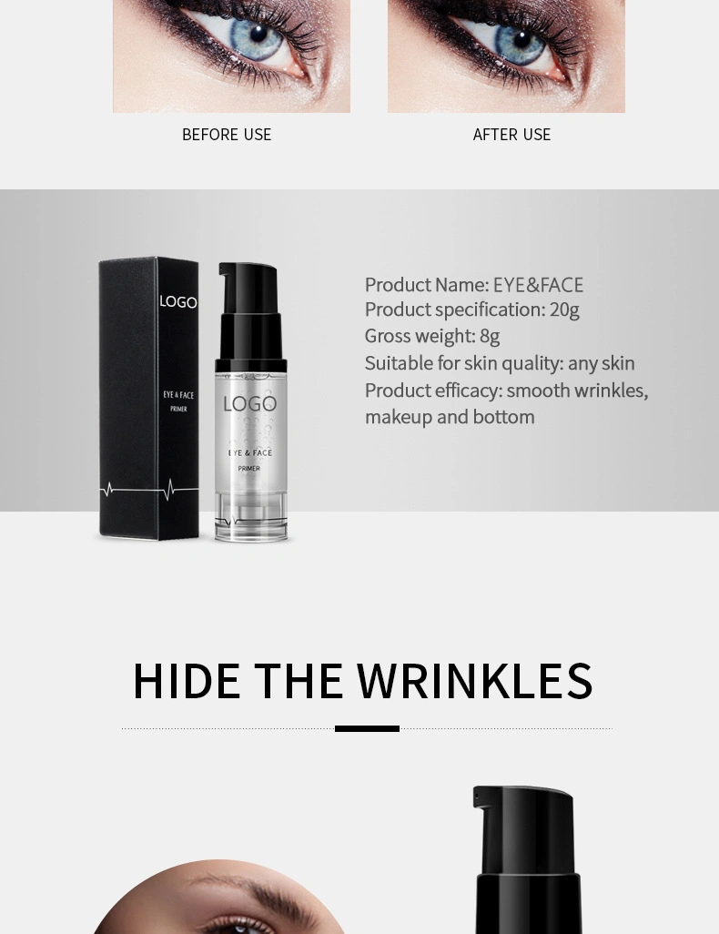 Private Label Waterproof Smoothing &amp; Moisture Pore Invisible Pre-Makeup Face &amp; Eyes Makeup Base Primer