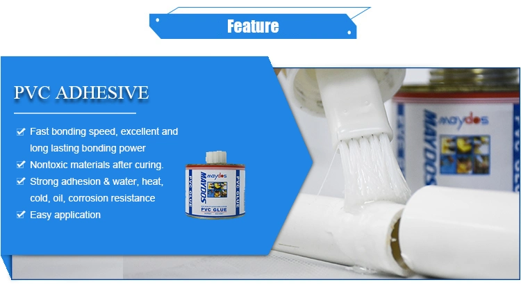 Maydos High Solid Content Quality Low Smell PVC Glue Cement Pipe Adhesive